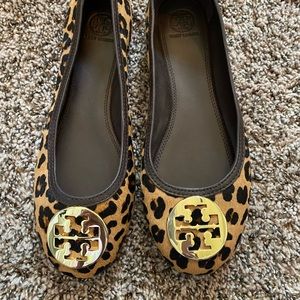 Tory Burch flats, size 10, Leopard print, never worn